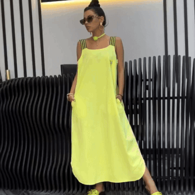 Maxi Abito Brezza™️ - con Spalline Larghe e Tasche