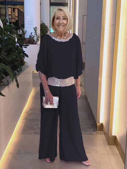 Abito tunica con paillettes rosa taglie forti